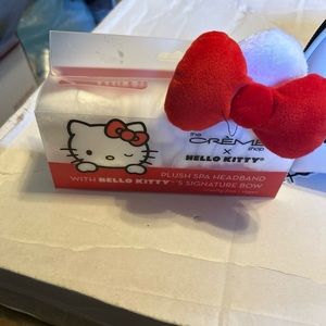 THE CREME SHOP HELLO KITTY PLUSH SPA HEADBAND RED BOW